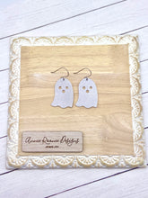 Load image into Gallery viewer, Ghost leather earrings