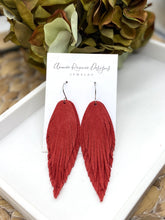 Load image into Gallery viewer, Lola fringe earrings in suede