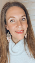 Load image into Gallery viewer, Rose Gold Double Triangle Earrings