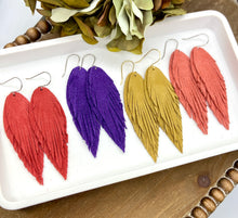 Load image into Gallery viewer, Lola fringe earrings in suede