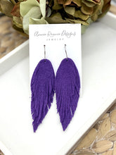 Load image into Gallery viewer, Lola fringe earrings in suede