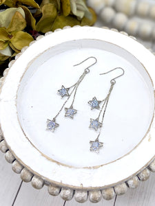 Star dangle earrings