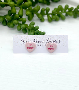 Conversation Hearts Clay Stud Earrings