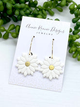 Load image into Gallery viewer, Lotus Flower Drop Clay earrings