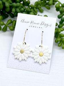 Lotus Flower Drop Clay earrings