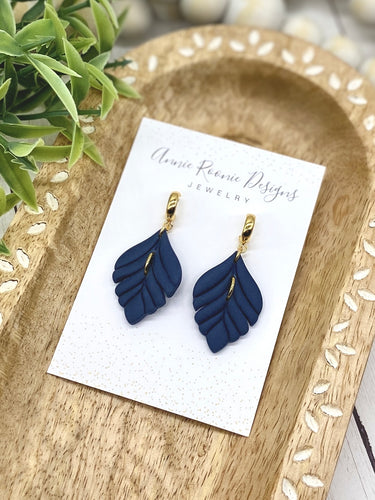 Navy Bella Clay earrings