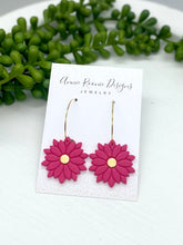 Load image into Gallery viewer, Lotus Flower Drop Clay earrings