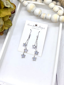 Star dangle earrings