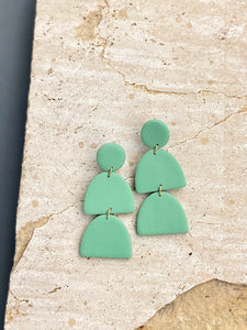 Double Gumdrop Clay earrings