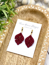 Load image into Gallery viewer, Crimson Bella Clay earrings