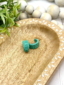 Spearmint Green Clay Huggie earrings