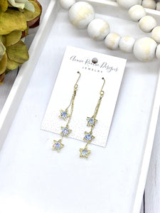 Star dangle earrings