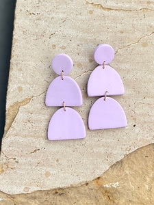 Double Gumdrop Clay earrings