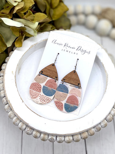 Half n Half Teardrop earrings