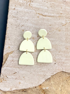 Double Gumdrop Clay earrings