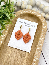 Load image into Gallery viewer, Orange Bella Clay earrings