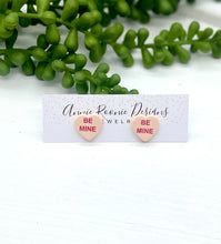 Load image into Gallery viewer, Conversation Hearts Clay Stud Earrings