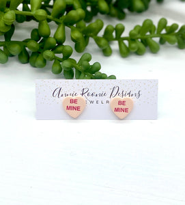 Conversation Hearts Clay Stud Earrings