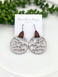 Handpainted Abstract Wood earrings