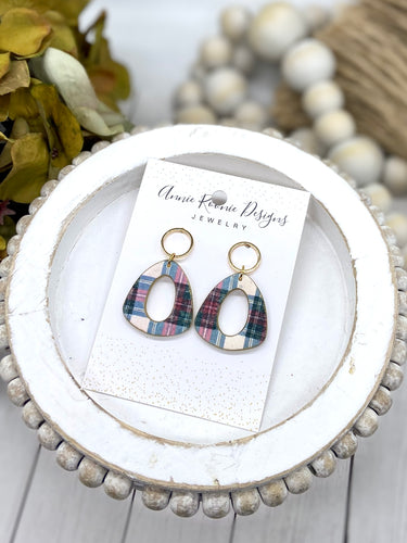 Christmas Plaid Clay earrings