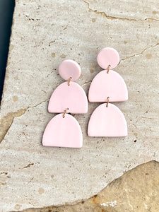 Double Gumdrop Clay earrings
