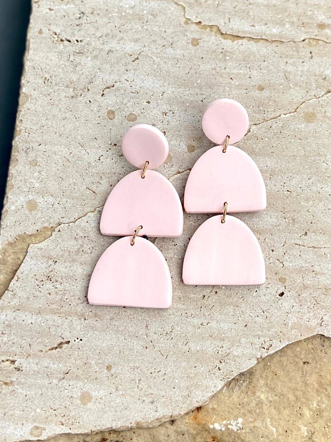 Double Gumdrop Clay earrings