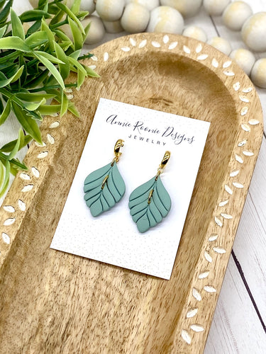Teal Bella Clay earrings