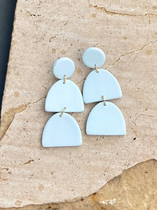 Double Gumdrop Clay earrings