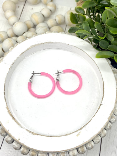 Light Pink hoop earrings