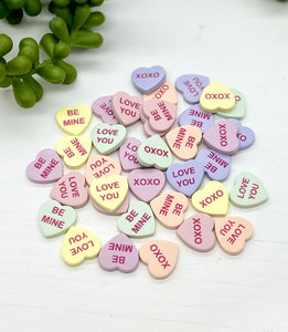 Conversation Hearts Clay Stud Earrings