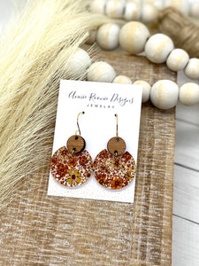 Fall Floral Acrylic Gina earrings