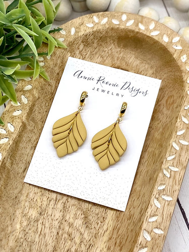 Mustard Yellow Bella Clay earrings