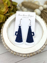 Load image into Gallery viewer, Cheer Megaphone layered earrings