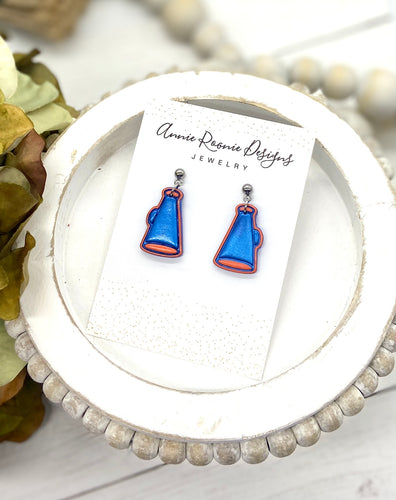 Cheer Megaphone Clay earrings