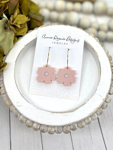 Blush Pink Acrylic Flower earrings