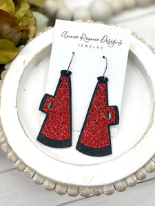 Cheer Megaphone layered earrings