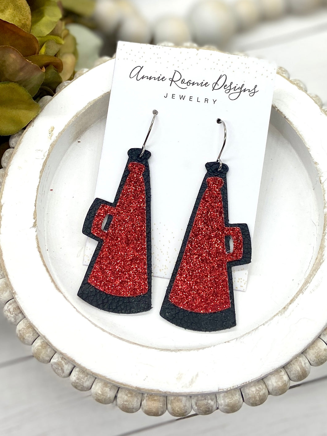 Cheer Megaphone layered earrings