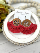 Load image into Gallery viewer, Soccer Macrame earrings