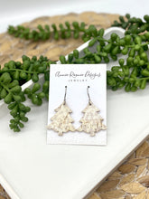 Load image into Gallery viewer, Leather Christmas Tree earrings
