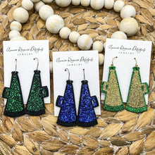 Load image into Gallery viewer, Cheer Megaphone layered earrings