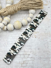 Load image into Gallery viewer, Camouflage Cork Leather Sliced Cuff bracelet