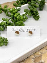 Load image into Gallery viewer, Acrylic &amp; Wood Stud Earrings
