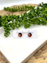 Load image into Gallery viewer, Wood Color Block Stud Earrings