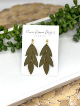 Load image into Gallery viewer, Falling Leaves Earrings on Gold posts