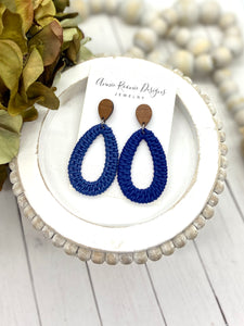 Acrylic Rattan Teardrop earrings