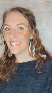 Funky Fringe Earrings in Matte leathers
