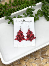 Load image into Gallery viewer, Leather Christmas Tree earrings