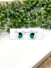 Load image into Gallery viewer, Wood Color Block Stud Earrings
