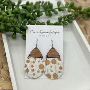 Half n Half Teardrop earrings