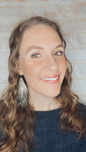 Load image into Gallery viewer, Funky Fringe Earrings in Metallic leathers